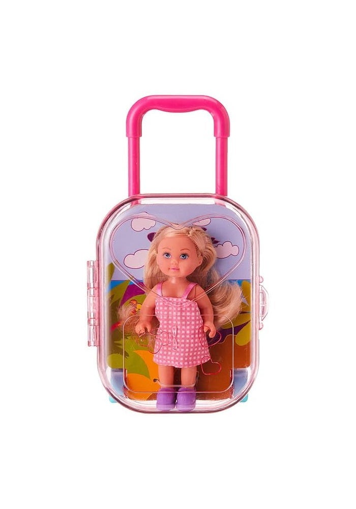Knick Knack Mini Trolley Doll Set with Carry Case - Strip Print Dress - Image 3